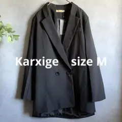 【新品未使用】Karxige 黒ジャケット 丈長め 薄い肩パッド入 春秋 韓国