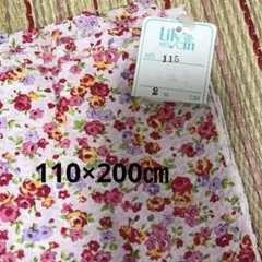 レトロ　花柄　ピンク　110×200㎝　2m リップル　サッカー生地