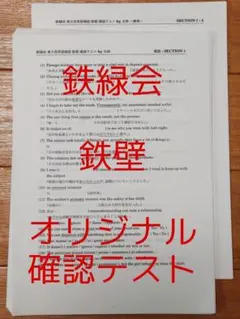 【オリジナル】鉄壁 確認テスト 鉄緑会東大英単語熟語