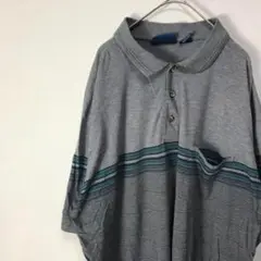 USA古着 90s towcraft オーバーサイズ ボーダー ポロシャツ