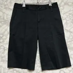 INED イネド　ストレートハーフパンツ　ブラック　シンプル　7号