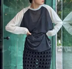 ご*ち様 roku 6 ラグランスリーブTシャツ　ベースボール トップス 85094938_b_04_215.jpg