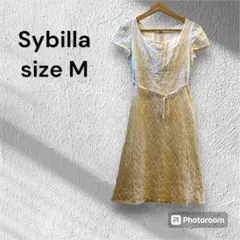 シビラ　【Sybilla 】半袖　ワンピース　ホワイト系　サイズM