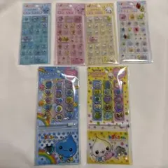 しずくちゃん　タイルシール4点　おはじきシール2点　まとめ売り