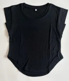 coca半袖 Tシャツ ブラック レーヨン混 ラウンドヘムのサムネイル