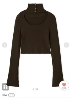 スナイデル 2wayクロップドハイネックプルオーバー