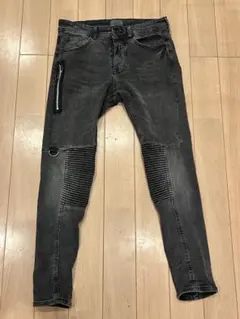 ZARA MAN スキニーデニム バイカージップ30
