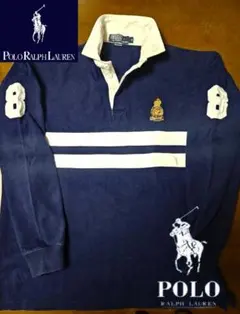 送料無料/美品　Polo Ralph Lauren ネイビー ラガーシャツ M
