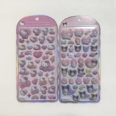 サンリオ ハローキティ マイメロディ クロミ コットンパフィーシール 2種セット