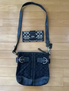 COACH コーチ シグネチャー ショルダーバッグ 長財布 2点セット