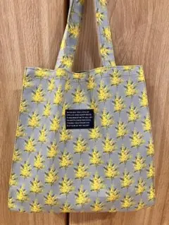 マチ広エコバッグ・サブバッグ 手提げ♡ミモザ柄A4