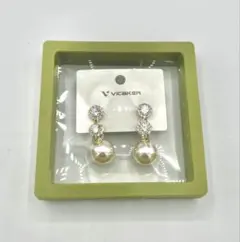 【定価より50%OFF】VICAKER パール クリスタル イヤリング