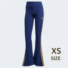 adidas オリジナルス リブ フレアレギンス パンツ　XS ネイビー