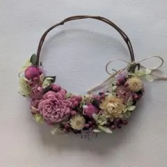 ドライフラワーハーフリース