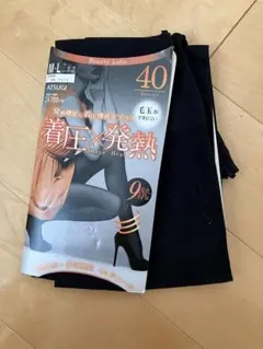 アツギATSUGI着圧×発熱タイツ/40デニール9足首hPa/M-L