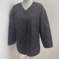 グローバルワーク　薄手　ダウン　羽織　ジャケット　ボタン　黒　M