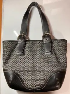 美品 COACH コーチ 6383 ミニシグネチャー キャンバス×レザー ショル