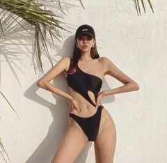 レディース 水着 スイムウェア タンキニ 黒 M