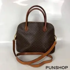 CELINE セリーヌ マカダム柄 2way ハンドバッグ ショルダーバッグ