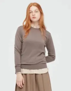 新品未使用品 UNIQLO エクストラファインメリノクルーネックセーター