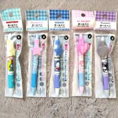 サンリオキャラクター ボールペン 5本セット 0.5mm