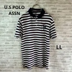 MA290 メンズ U.S POLO ASSN　半袖 ポロシャツ ボーダー LL