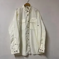 ノースフェイス メリディアンベンチレーション ロングスリーブシャツ メンズL 白のサムネイル
