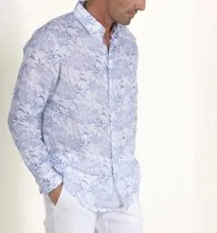 (K09344) PINK HOUSE MUSTIQUE Linen Shirt