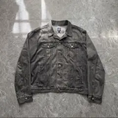 00s old gap 先染めブラックデニムジャケット y2k