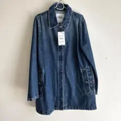 新品タグ付き　ZARA デニムトレンチコートジャケット