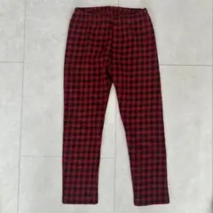 ユニクロ　裏起毛　チェックレギンス
