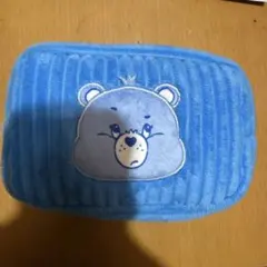 ケアベア Care Bears アップリケコーデュロイ ポーチ 青