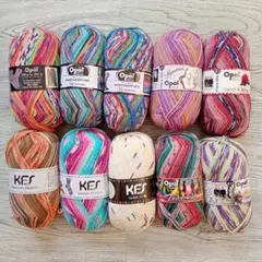 オパール毛糸　10玉まとめ売り　Opal KFS　金平糖　フンデルトヴァッサー