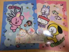 クリアファイルセット　くら寿司　BT21 缶バッチ