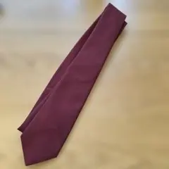 HANECTONE バーガンディ 無地ネクタイ