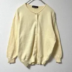EASTBOY カーディガン M 7分袖 クリーム色 春ニット 羽織 きれいめ