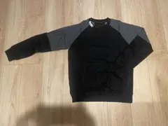 新品未使用 黒とグレーのラグランスリーブスウェットM