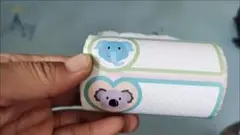 おむつ用ラベル 象とコアラデザイン