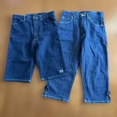 ポンポネット　160ハーフデニム&7分丈デニム