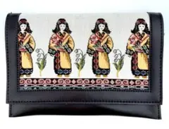 北海道限定 民族衣裳デサイン ポーチ和柄雑貨 約22cm×15cm
