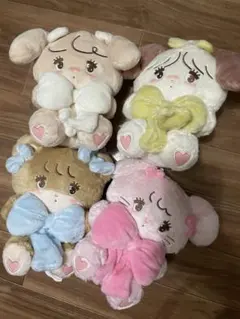 mikko 抱きしめおリボンぬいぐるみ4点set