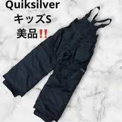美品！Quiksilverクイックシルバースノーボード用　ビブパンツ黒　キッズS