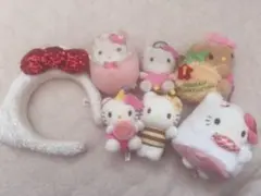 ハローキティ キーホルダー 6点 ユニバカチューシャ セット スクバ用