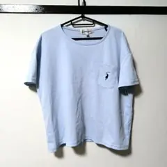 POLO U.C. 半袖 Tシャツ ライトブルー ポケット付きヨガTシャツ