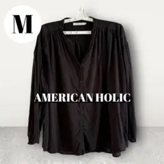 AMERICAN HOLIC ブラック長袖シャツ M レディース　トップス