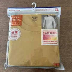 ユニクロ　ヒートテックコットンクルーネックT(九分袖) XL イエロー
