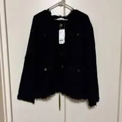 ツイードニットカーディガン