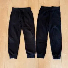 H&M 黒 スウェットパンツ 【2枚セット】　130センチ