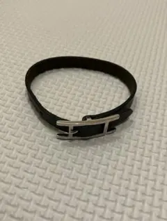 HERMES レザーブレスレット ブラック