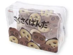 カバヤ商品　さくさくぱんだ　クリアポーチ　チョコビスケット柄